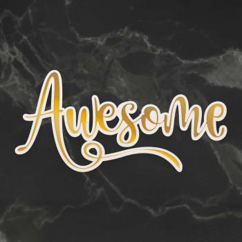 Couture Creations Cut, Foil & Emboss Die "Awesome"