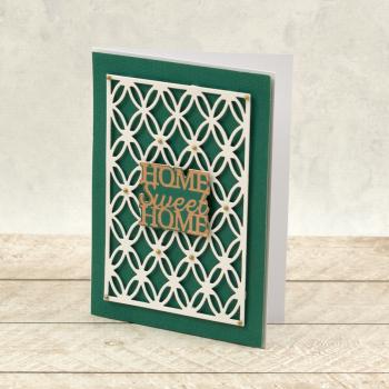 Couture Creations Cut, Foil & Emboss Die "Home Sweet Home Sentiment Mini"
