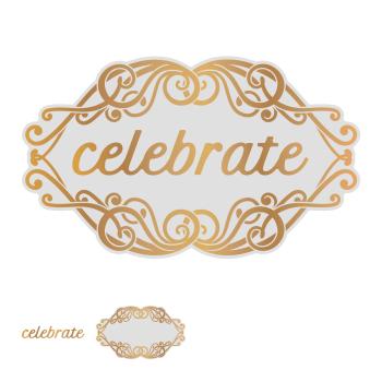 Couture Creations Cut, Foil & Emboss Die "Celebrate Tag"