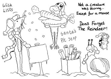 The Card Hut Santa's Pit Stop  Clear Stamps / Weihnachts Maus Stempelset 