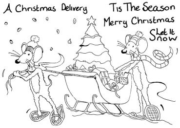 The Card Hut A Christmas Delivery  Clear Stamps / Maus Stempelset 