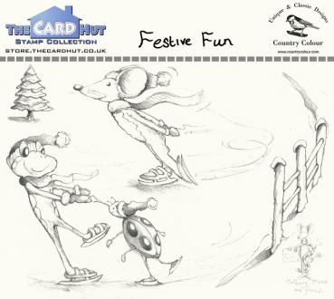 The Card Hut Festive Fun  Clear Stamps / Maus Stempelset 