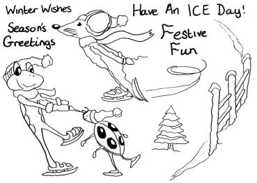 The Card Hut Festive Fun  Clear Stamps / Maus Stempelset 