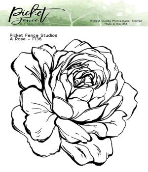 Picket Fence Studios A Rose Clear Stamps (F-136)