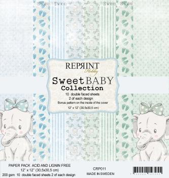 Reprint Sweet Baby Blue 12x12 Inch Paper Pack 