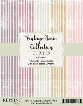 Reprint Stripes Basic 12x12 Inch Paper Pack 
