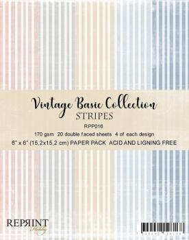 Reprint Stripes Basic 6x6 Inch Paper Pack