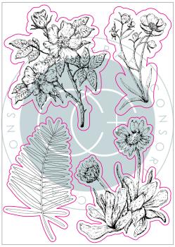 Craft Consortium At Home in the Wildflowers Clear Stamps Wildblumen