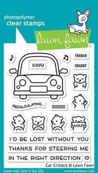 Lawn Fawn Stempelset "Car Critters" Clear Stamp