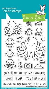 Lawn Fawn Stempelset "Ocean Shell-fie" Clear Stamp