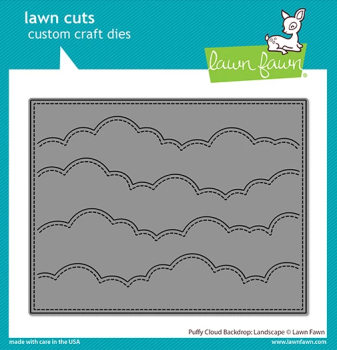 Lawn Fawn Craft Dies - Puffy Cloud Backdrop: Landscape
