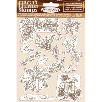 Stamperia Stempel "Poinsettia" Natural Rubber Stamp - (Naturkautschukstempel)