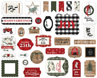 Carta Bella "Farmhouse Christmas" Ephemera - Stanzteile