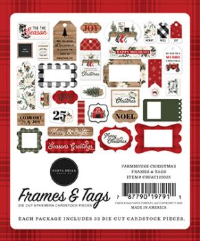 Carta Bella "Farmhouse Christmas" Frames & Tags
