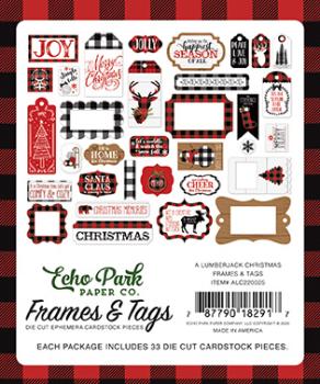 Echo Park "A Lumberjack Christmas" Frames & Tags