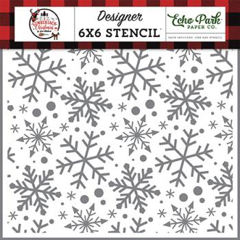 Echo Park "Jingle Bell Snowflakes" Schablone 6x6"