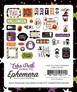 Echo Park "I Love Halloween" Ephemera - Stanzteile