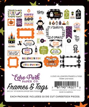 Echo Park "I Love Halloween" Frames & Tags