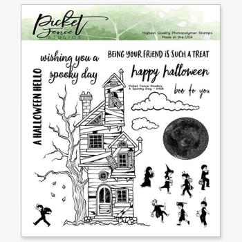 Picket Fence Studios A Spooky Day Clear Stamps 