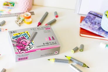 Spectrum Noir Triblend Marker Brush Alle Farben /  Complete Collection  (24 Pcs)