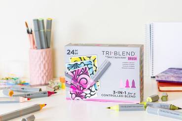 Spectrum Noir Triblend Marker Brush Alle Farben /  Complete Collection  (24 Pcs)