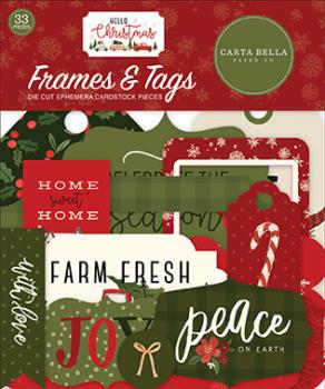 Carta Bella "Hello Christmas" Frames & Tags
