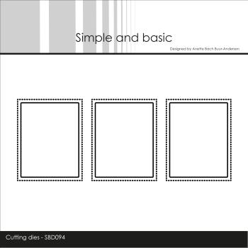 Simple and Basic "3 Stitched windows (One die)" Die