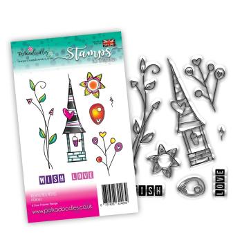 Polkadoodles Stempel "Wishing Well Wishers" Clear Stamp-Set