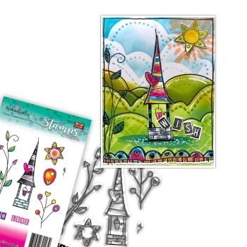 Polkadoodles Stempel "Wishing Well Wishers" Clear Stamp-Set