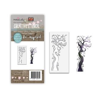 Polkadoodles Stencil Creepy Tree - Schablone  (PD8101)