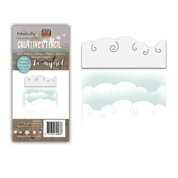 Polkadoodles Stencil Snow Clouds Layer - Schablone  (PD8096)