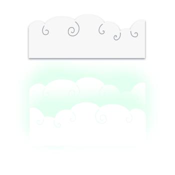 Polkadoodles Stencil Snow Clouds Layer - Schablone  (PD8096)