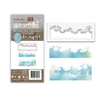 Polkadoodles Stencil Waves - Schablone (PD8099)