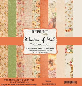 Reprint Shades of Fall Collection 12x12 Inch Paper Pack 
