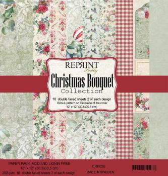 Reprint Christmas Bouquet Collection 12x12 Inch Paper Pack 