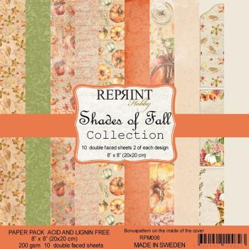 Reprint Shades of Fall Collection 8x8 Inch Paper Pack 