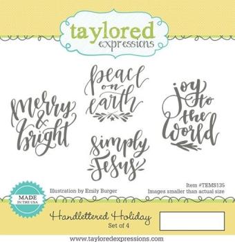Taylored Expressions Stempelset "Handlettered Holiday "