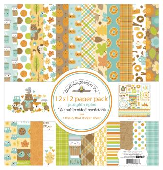 Doodlebug Design Pumpkin Spice  12" Paper Pack  - Designpapier 