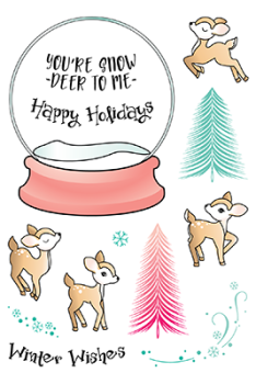 LDRS-Creative Snow Deer To Me Clear Stamps