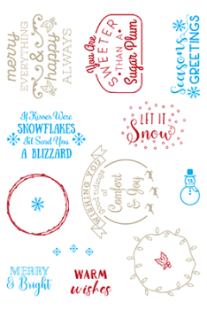 LDRS-Creative LDRS Creative Snowflakes & Blizzards Clear Sentiment Stamps Clear Stamps