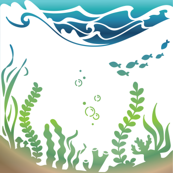 LDRS-Creative  Under the Sea  Stencil 6x6