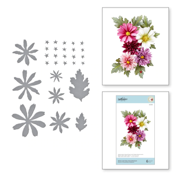 Spellbinders Die "Button and Daisy Chrysanthemum Etched" Stanzschablone