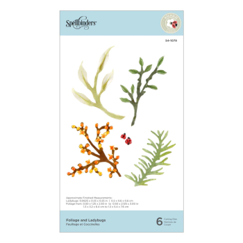 Spellbinders Die "Foliage and Ladybugs Etched" Stanzschablone