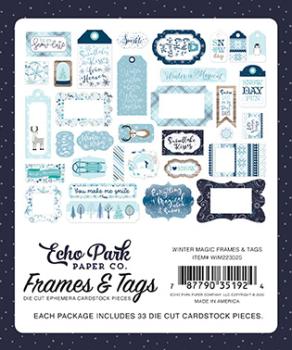Echo Park "Winter Magic" Ephemera Frames & Tags