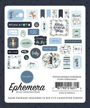 Carta Bella "Winter Market" Ephemera - Stanzteile