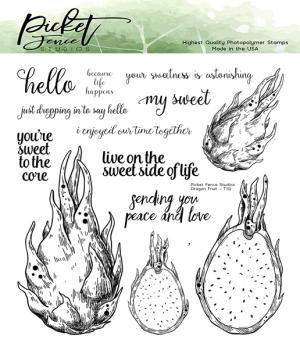 Picket Fence Studios Dragon Fruit Clear Stamps 