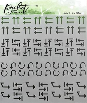 Picket Fence Studios Arrows Stencil - Schablone