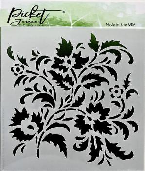 Picket Fence Studios Floral Stencil - Schablone