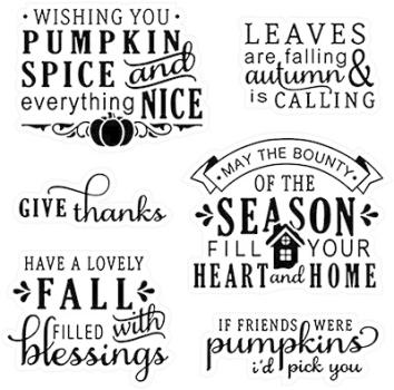 LDRS-Creative Happy Fall Sentiment Clear Stamps