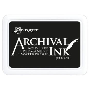 Ranger Archival Ink Pad "Jet Black - Schwarz" Stempelkissen - Pigmenttinte